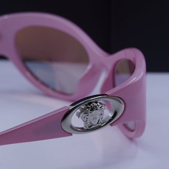 Versace VE4485 5521/Z Cat Eye Sunglasses – Shiny Pink/Pink with Rose Gold Mirror main image 6